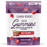 Canna River - Broad Spectrum CBD/CBN/CBG Gummies - Calm - Red Berry - 30 Gummies (100MG Each)