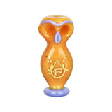 Pulsar - Wise Owl - Double Bowl - Hand Pipe - 4" - Colors Vary