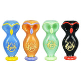 Pulsar - Wise Owl - Double Bowl - Hand Pipe - 4" - Colors Vary