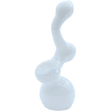 LA Pipes - Ivory Sherlock - Glass Sherlock - Bubbler Pipe - 6"