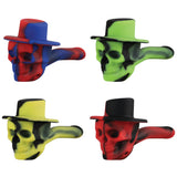 AFG Distribution - Skull Cowboy - Silicone Hand Pipe - w Lid - 4
