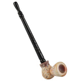 AFG Distribution - Stone Carved Pipe - w - Wood Stem