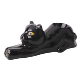 Wacky Bowlz - Black Cat - Ceramic Pipe - 4"