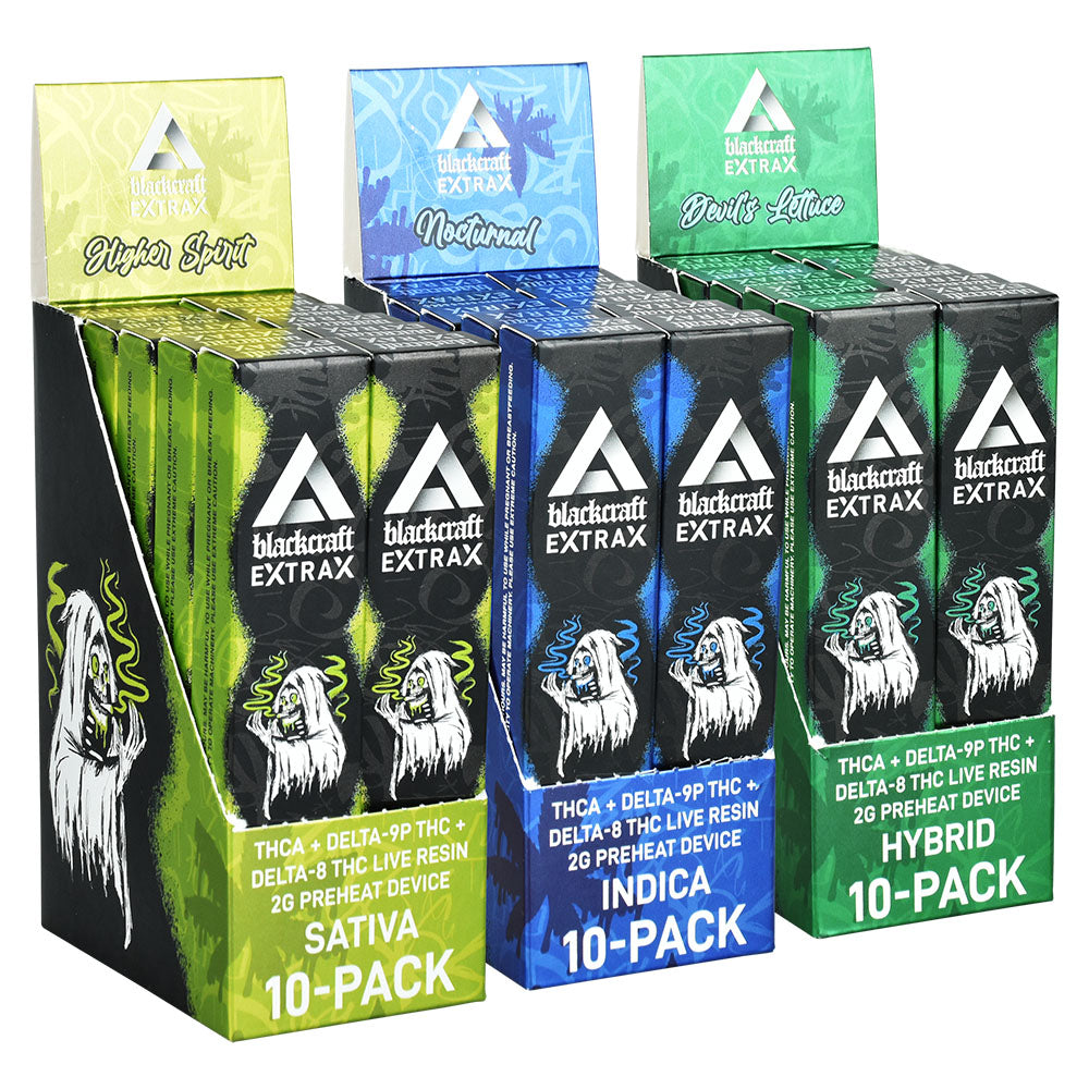 BlackCraft Extrax - THCA - D9P - D8 - Disposable - 2g - 10pc Display - Super Chill Store.com BlackCraft Extrax - THCA - D9P - D8 - Disposable - 2g - 10pc Display - Super Chill Store.com
