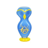 Pulsar - Wise Owl - Double Bowl - Hand Pipe - 4" - Colors Vary