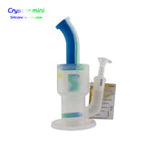 Waxmaid - 9″ - Crystor S Mini - Transparent Silicone - Double Percolator - Water Pipe