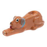 Wacky Bowlz - Brown Dog - Ceramic Pipe - 4.5"