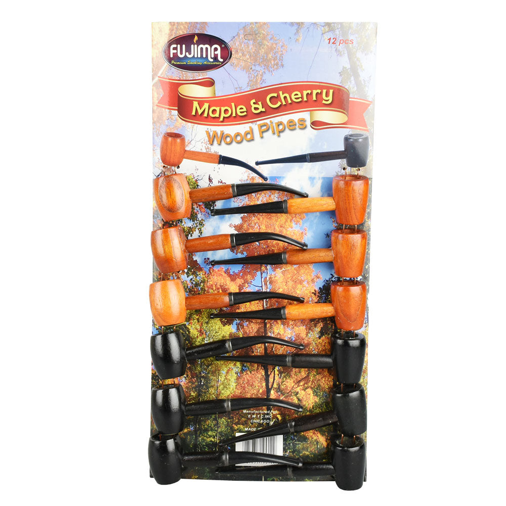 AFG Distribution - Fujima Large - Cherry & Maple - Wood Pipe - 12PC Di ...