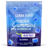 Canna River - Delta 8 Gummies - Blue Razz - 30 Gummies (25MG Each)