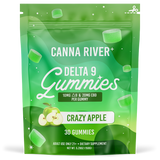 Canna River - Delta 9 Gummies - Crazy Apple - 30 Gummies (10MG Delta 9 & 20MG CBD Each)