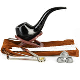 Pulsar - Shire Pipes - Bent Ebony - Cherry Wood - Tobacco Pipe
