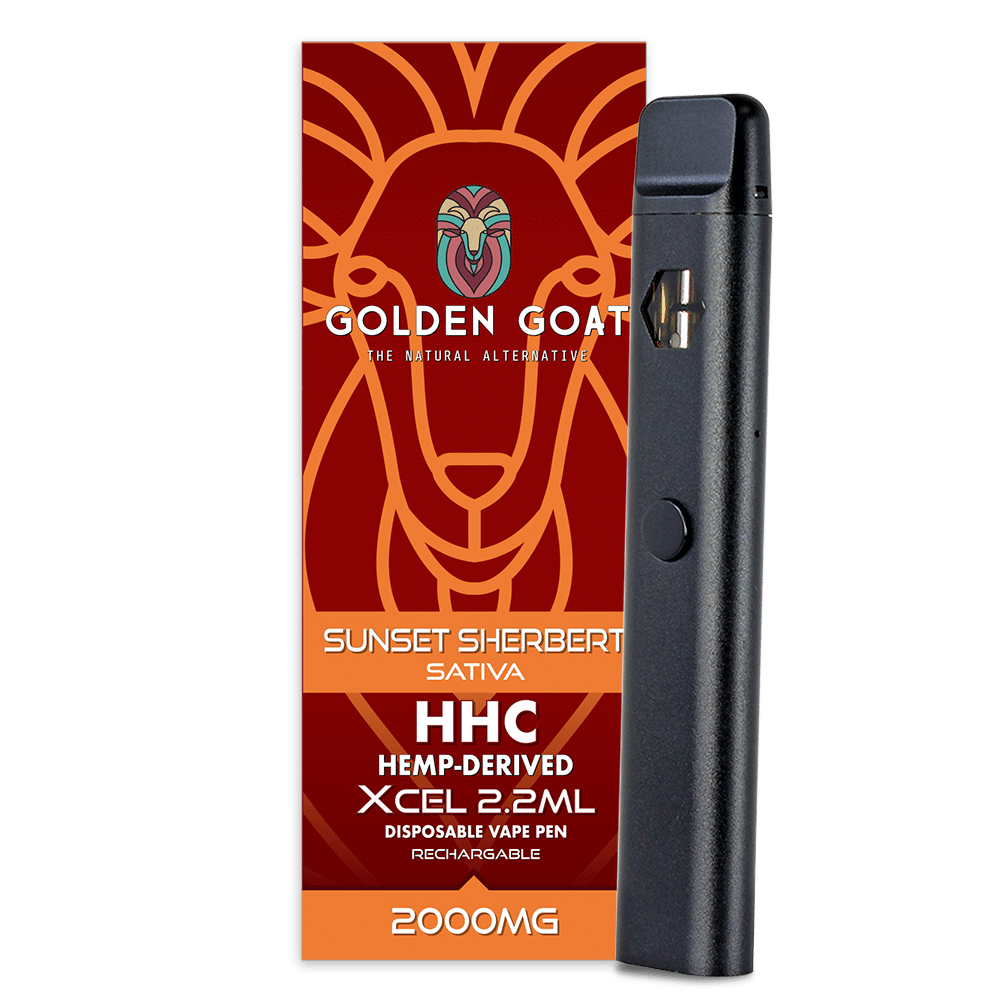 Golden Goat - HHC Vape Device - 2000mg - Rechargeable-Disposable - Sun - Super Chill Store.com Golden Goat - HHC Vape Device - 2000mg - Rechargeable-Disposable - Sun - Super Chill Store.com