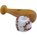 LA Pipes - "420 Stretch" - Bat & Baseball - Glass Pipe