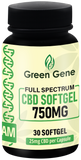 Green Gene - CBD Soft Gel Capsules - Full Spectrum Vitamins - 750MG