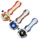 AFG Distribution - Luscious Lace - Glass Spoon Pipe - 4.25" - Colors Vary