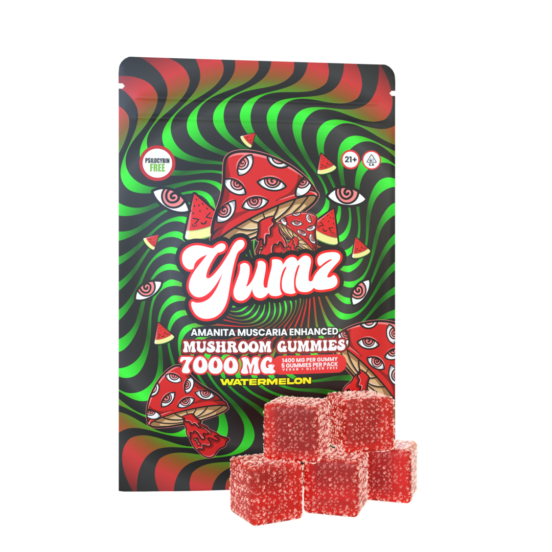 Yumz Lab - Amanita Muscaria Mushroom Gummies - Watermelon - 7000MG - 5 Gummies (1400MG Each)