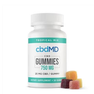 cbdMD - CBD Edible - Broad Spectrum Gummies - 300mg-750mg