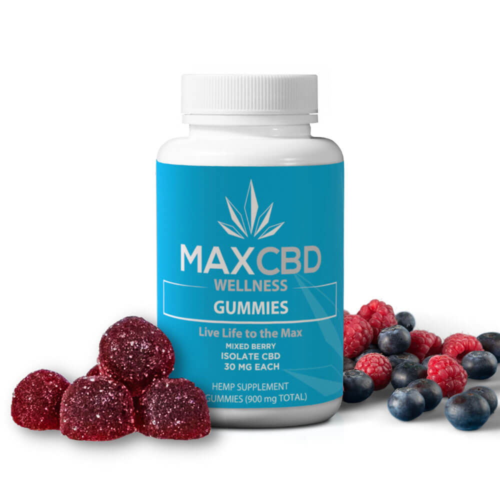 MaxCBD Wellness - CBD Gummies 30mg: Vegan – Isolate 0% THC