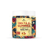 Super Chill CBD - Delta 8 Gummies Jar - 1500 MG - 100% Natural - 15 Gummies (100MG Each) - Made in USA