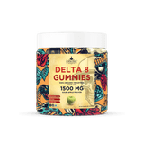 Super Chill CBD - Delta 8 Gummies Jar - 1500 MG - 100% Natural - 15 Gummies (100MG Each) - Made in USA