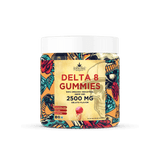 Super Chill CBD - Delta 8 Gummies Jar - 2500 MG - 100% Natural - 25 Gummies (100MG Each) - Made in USA