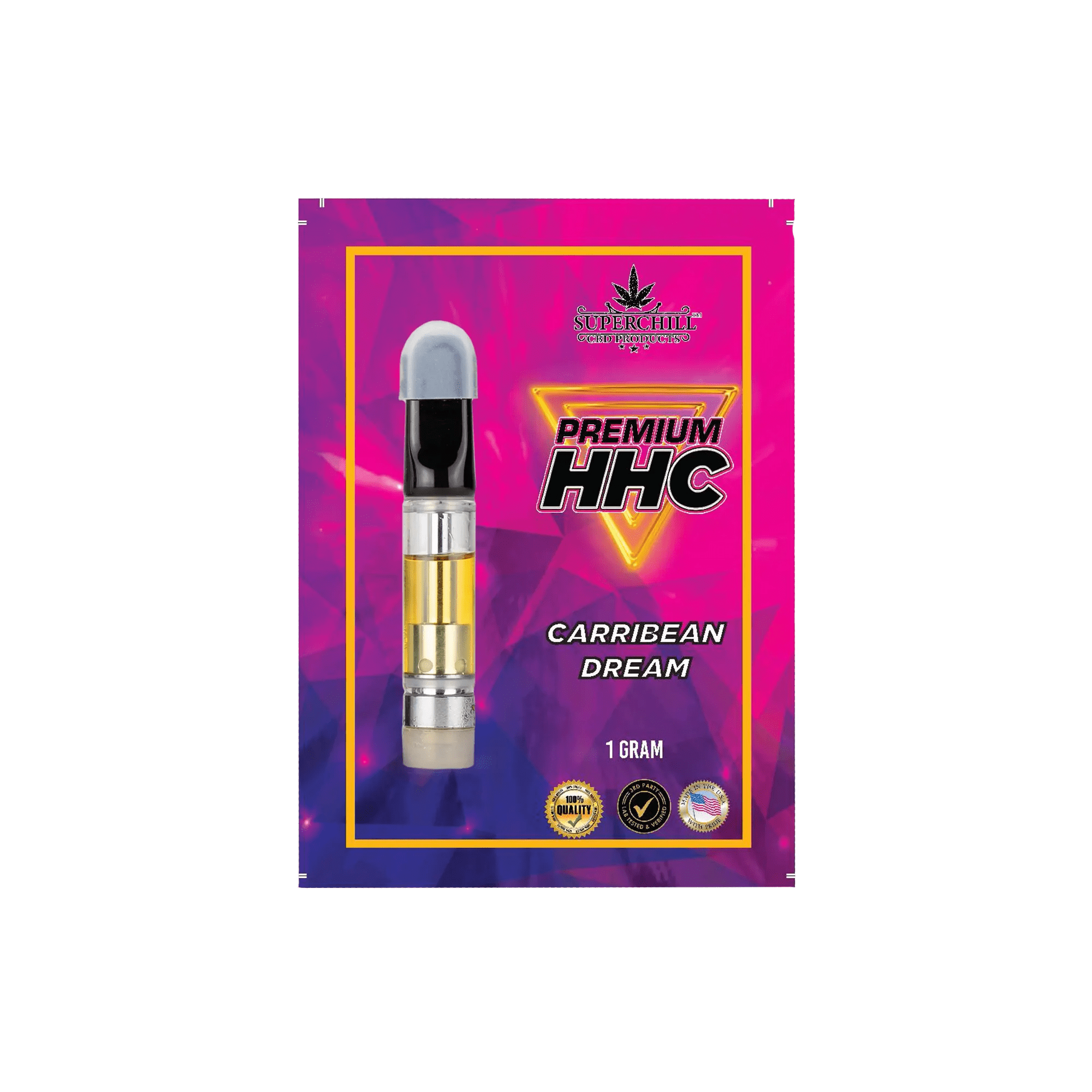 Super Chill CBD - HHC Cartridges - 1 ML - 1000 MG Pre-Filled - High Strength - 100% Natural - Made in USA