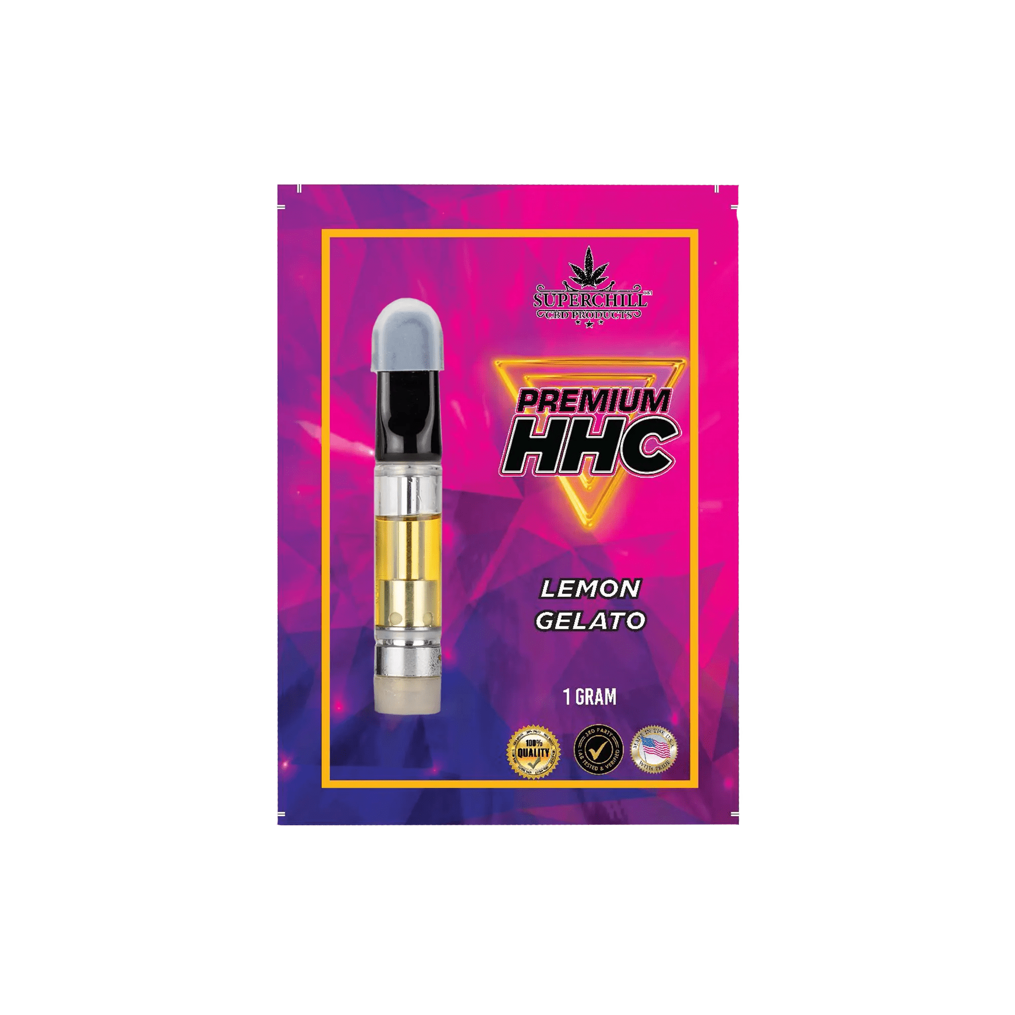 Super Chill CBD - HHC Cartridges - 1 ML - 1000 MG Pre-Filled - High Strength - 100% Natural - Made in USA