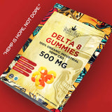 Super Chill CBD - Delta 8 Gummies - 500 MG - 100% Natural - 20 Gummies (25MG Each) - Made in USA